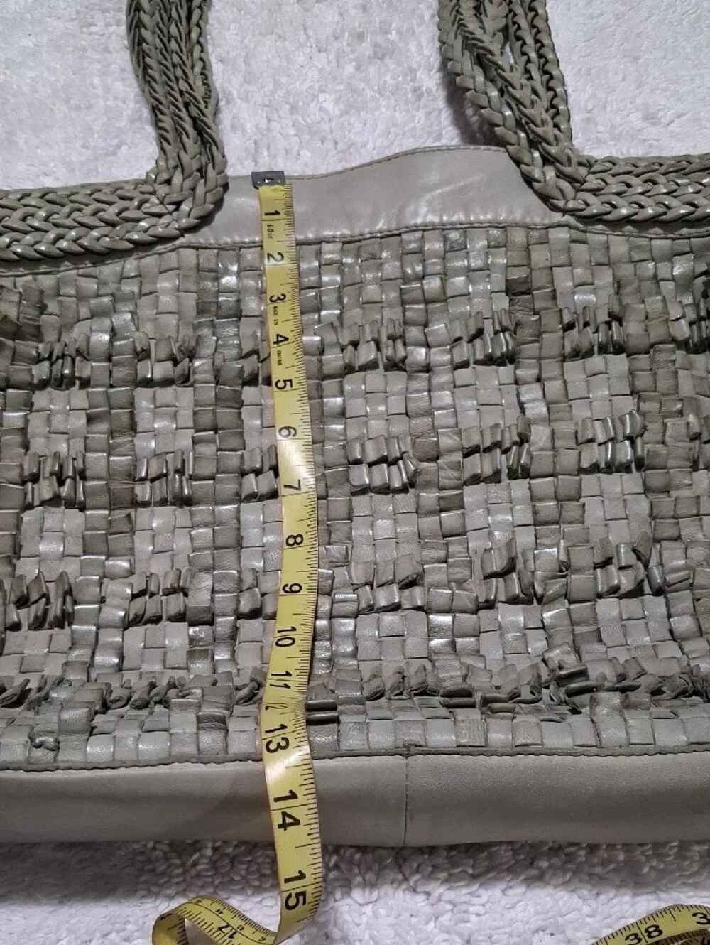 HOBO Woven Shoulder Tote in Sage Green